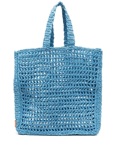 Chica Naxos Straw Handbag In Blue