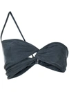 Jacquemus Le Bandeau Asymmetric Top In Blue