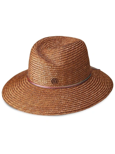 Maison Michel Andre Seasonal Iconic Straw Hat In Camel