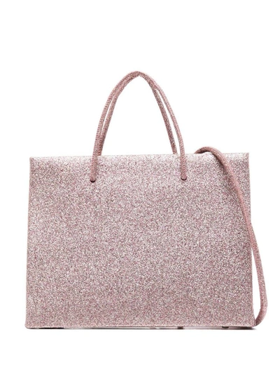 Medea Glitter-detail Tote Bag In Pink & Purple