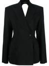 MUGLER MUGLER SINGLE-BREASTED WOOL BLEND JACKET