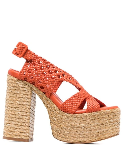 Paloma Barceló 140mm Open-toe Sandals In Orange