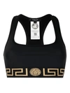 Versace Jersey Top With Topeka Bi-stretch Organic Cotton In Black