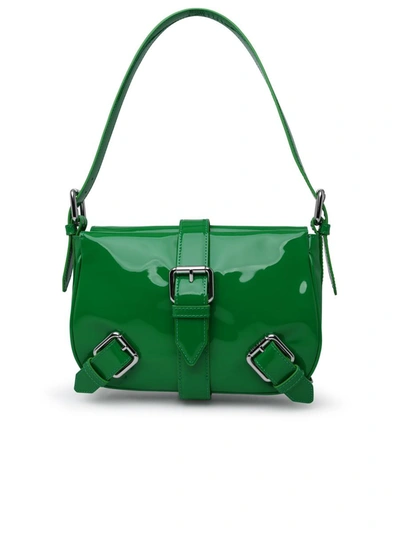 By Far Plexiglass Green Leather Bag