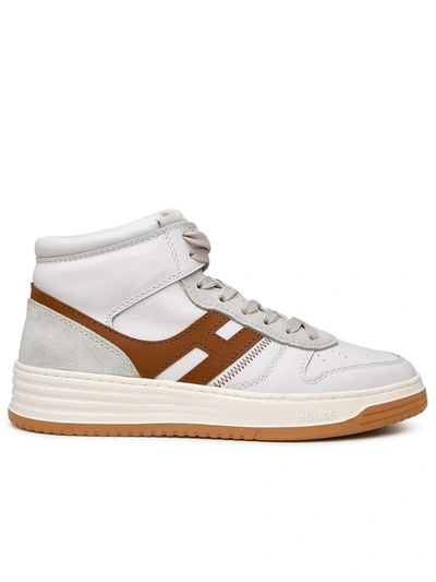 Hogan Sneaker H630 In Pelle Bianca In Beige