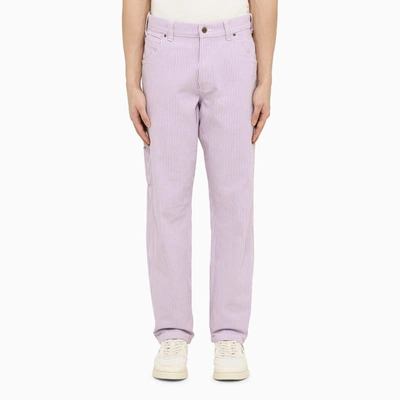 Dickies Lilac Striped Trousers In Purple