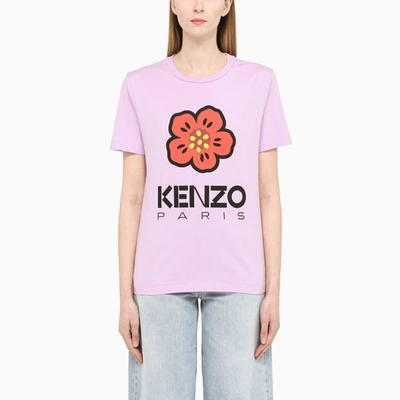 Kenzo Logo Detail Lilac T-shirt In Purple