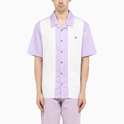 Dickies Westover Shirt Ss Purple Rose Lilac Cotton Bowling Shirt - Westover Shirt Ss