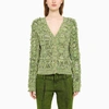 ANDERSSON BELL GREEN COTTON KNIT CARDIGAN,ATB872WCO/M_ABELL-GREEN_323-S