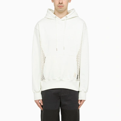 Andersson Bell Lace Cotton Hoodie In Beige