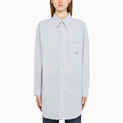 Etro Long-sleeve Striped Shirt In Light Blue