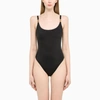 Versace Black Rolled Medusa One-piece Swimsuit In Black