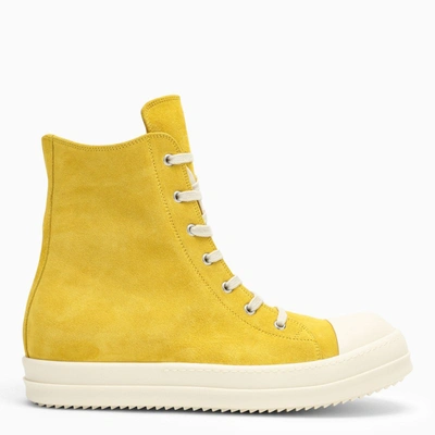 Rick Owens High Yellow Suede Trainer