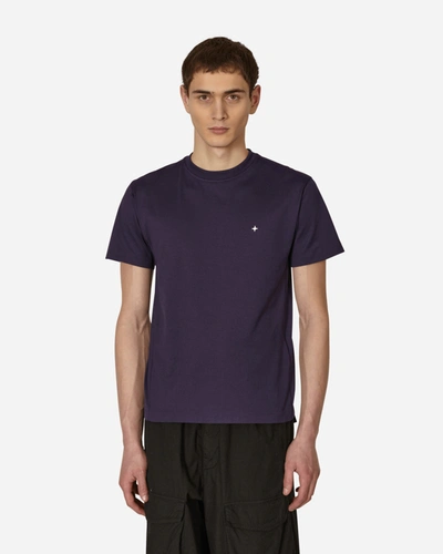 Stone Island Stellina Garment Dyed T-shirt Purple In Black