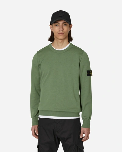 Stone Island Cotton Crewneck Sweater In Green