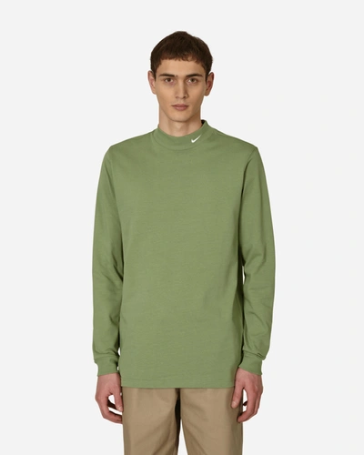 Nike Mock Neck Longsleeve T-shirt Green In Multicolor