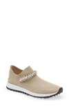 JIMMY CHOO VERONA CRYSTAL EMBELLISHED KNIT SNEAKER