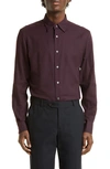 ZEGNA COTTON & CASHMERE BUTTON-UP SHIRT