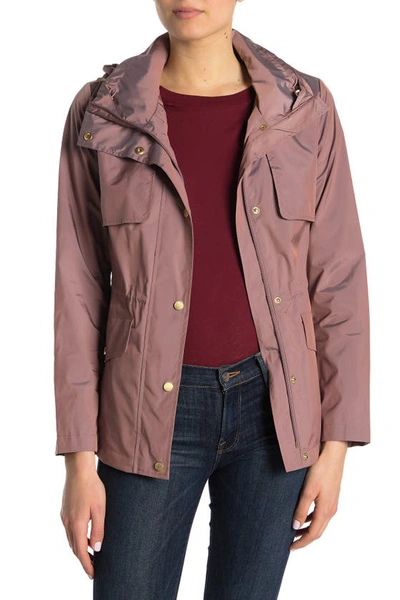 Cole Haan Water Repellent Hooded Parka In Mauve