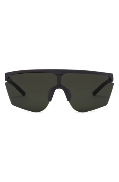 Electric Cove Polarized Shield Sunglasses In Matte Black/ Grey Polar