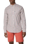 BEN SHERMAN CHECK COTTON BUTTON-DOWN SHIRT