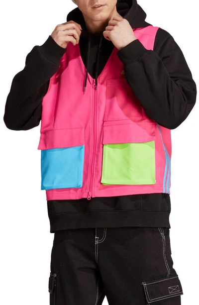 Adidas Sportswear Utility Waistcoat In Shock Pink