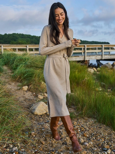 Faherty Jackson Sweater Dress In Oatmeal Heather