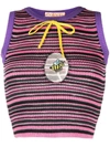 CORMIO CORMIO MINI STRIPES KNIT TOP WITH OBLO` CLOTHING