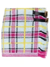 Cormio Tracy Checked Mini Wrap Skirt In Azzurro