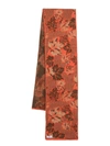 Erl Orange Botanical-jacquard Scarf In 1 Orange
