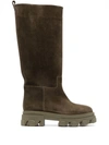 Gia Borghini Green Perni 07 Gia Borghi X Pernille Teisbaek Boots In 5600 Mud