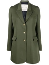 Giuliva Heritage Single Breasted Hunting Blazer With Leather Belt In Green