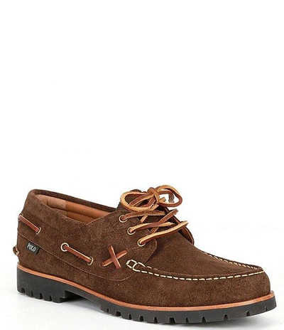 Polo Ralph Lauren Ranger Deck-casual Shoe-boat Shoes In Chocolate Brown