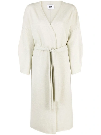 Rus V-neck Wrap Cardigan In Pale Green