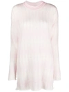 Rus Diamond-pattern Long-length Jumper In Bubblegum Pink