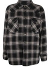 Washington Dee Cee Check-pattern Beaded Shirt-jacket In As It Is