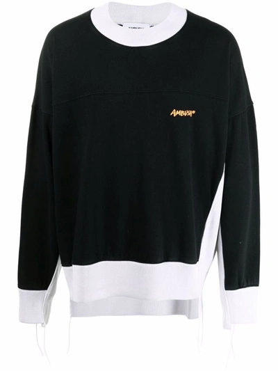 Ambush Two-tone Logo-print Sweatshirt In Black