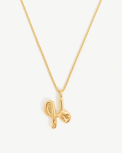 Missoma Curly Molten Initial Pendant Necklace In Gold