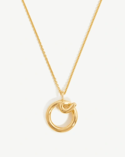 Missoma Curly Molten Initial Pendant Necklace In Gold