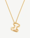 MISSOMA CHUBBY PEARL INITIAL PENDANT NECKLACE