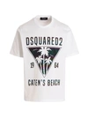 Dsquared2 Dsquared Men T-shirt D2 Caten's Beach In White