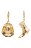 PETIT MOMENTS FAYE MISMATCHED WESTERN DROP EARRINGS