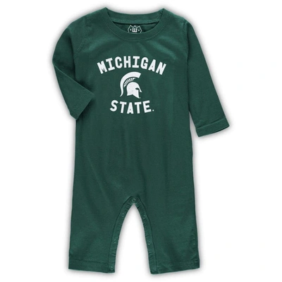 WES & WILLY INFANT WES & WILLY GREEN MICHIGAN STATE SPARTANS CORE LONG SLEEVE JUMPER