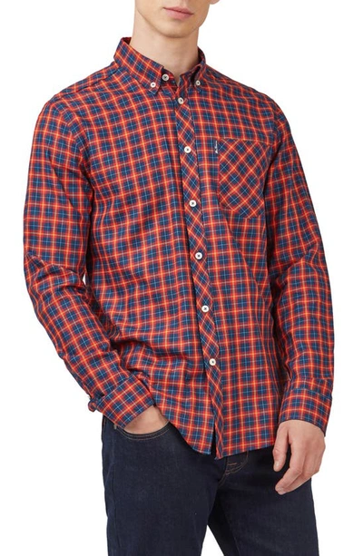 Ben Sherman Men's House Tartan Regular-fit Shirt In Red