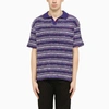 ANDERSSON BELL ANDERSSON BELL VIOLET STRIPED POLO SHIRT