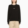Msgm Logo Print Crewneck Sweatshirt In Black