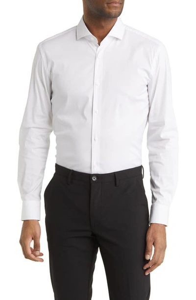 Hugo Boss Hank Slim Fit Stretch Dress Shirt In White
