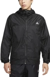 Nike Acg Cinder Cone Logo-embroidered Nylon Hooded Jacket In Black