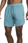Nike Men's Stride Dri-fit 7" Unlined Running Shorts In Mineral Teal/ Faded Spruce