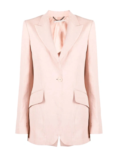 Stella Mccartney Buttoned Single-breasted Blazer In Pink